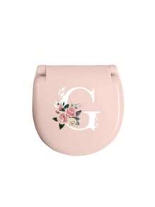 1pc Pink Sewing Tool Box With Pink Floral White Letters A-Z, Perfect Gift For Beginners Sewing: 1 Portable Mini Sewing Set - Foldable, Diy Sewing Supplies And Accessories, Suitable For Travelers And Emergency Clothing Fixators, Mini Needle Box Portable Small Needle Bag Sewing Tool Combination Set Hotel Supplies