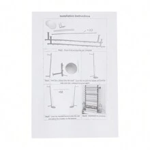 Wall-Mounted Display Rack, 12-Layer Wrapping Paper Ribbon Holder, Metal Organizer For Flower Shop Sewing Tool Thread Scarf Tie For Craft Room, Flower Shop, Retail Store, Gift Wrapping Paper 47.24*7.87*47.24in White/Black/Gold - 彩色 - 查看 8