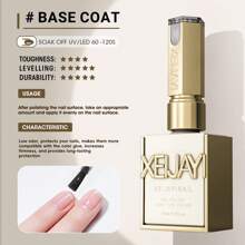 XEIJAYI XEIJAYI 2Pcs 15Ml New Model Base Coat And Top Coat No Wipe Gel Nail Polish UV LED Soak Off Top Gel Glossy Sealer Shiny Varnish For Manicure Salon DIY