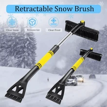 NetHong Extendable Ice Scraper For Car - Detachable Snow Brush With Ergonomic Foam Grip, Frost Removal, Car Winter Accessories - Black - View 3