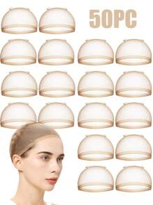 Transparent HD Wig Cap For Women, Stretchy Nylon Wig Cap, Invisible Ultra-Thin Stretchy Stocking Caps For Lace Front Wigs(10/15/20/30/50/100 PC)