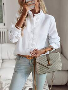 女士简约休闲百搭办公室衬衫