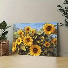 40x50cm/16 英寸 X 20 英寸 - 1 件 DIY 成人数字油画套装，向日葵系列图案，适用于家庭办公室、卧室、客厅装饰 - 彩色 - 查看 5