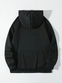 Valen Women's Plus Size Sweatshirt, Warm And Windproof Athletic Top, Kangaroo Pocket Casual Sweatshirt - Black - View 2