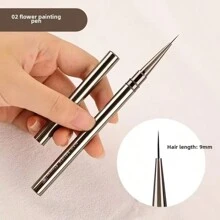 Hot 6PCS Metal Rod Nail Art Brush Set Wholesale Colouring Pen Large Square Round Light Therapy Pen Halo Pen