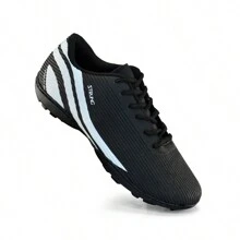 Men's Society Cleats Men's Football Cleats Stitched Reinforced Promotion - 黑與白 - 查看 1