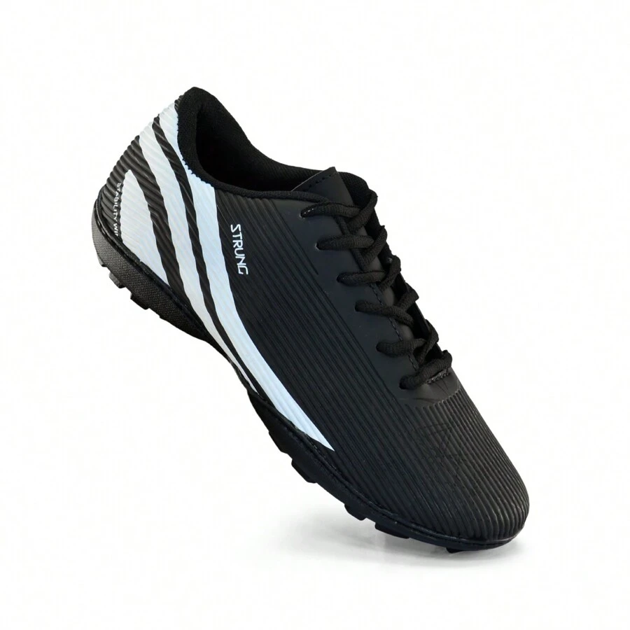 Men's Society Cleats Men's Football Cleats Stitched Reinforced Promotion - 黑與白 - 查看 1