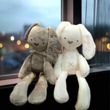 Personalized Embroidered Text, Embroidered Date Of Birth, Soothing Rabbit, Valentine's Day Gift, New Year's Gift, Suitable For Couples, The Elderly, Birthday Commemorative Gift, Customized Stuffed Dolls, Sensory Plush, Emotional Comfort - Multicolor - View 2