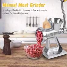 Small Heavy Duty Meat Grinder Mincer Stuffer Manual Sausage Filler Sauce Maker Machine - 銀色 - 查看 4