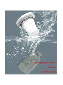 1pc Portable Handheld Vacuum Cleaner - Enhanced Cyclone Suction, Wireless & Rechargeable With Strong Power, Effortless Cleaning For Cars, Offices, And Homes, Perfect For Quick - AS-228 - 查看 8