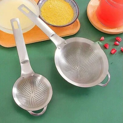 Lưới lọc mịn bằng thép không gỉ 304, Bộ lọc sữa đậu nành gia dụng, Muôi lọc tích hợp lọc gạo và dầu thực phẩm bổ sung, Phụ kiện nhà bếp, Quà tặng dụng cụ nhà bếp không thể thiếu cho đầu bếp tại gia, Lưu trữ tiết kiệm không gian cho bộ sắp xếp nhà bếp, Ý tưởng quà tặng nhà bếp Giáng sinh