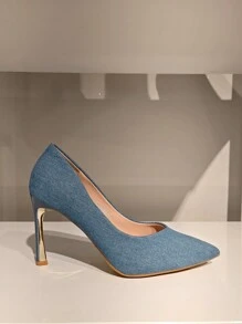 StellaMeli Beautiful Open Sandal In Pu And Glitter With Rhinestone Strap And Bow Rhinestone Heel 11cm And 2.5cm Stylish Sandals - Blue - View 4