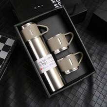 1PC-304 Stainless Steel Cup Teacup Cup Three-Cover Business Gift Box Set Outdoor Water Cup Activity Gift Back To School - Multicolor - View 4
