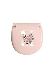 1pc Pink Sewing Tool Box With Pink Floral White Letters A-Z, Perfect Gift For Beginners Sewing: 1 Portable Mini Sewing Set - Foldable, Diy Sewing Supplies And Accessories, Suitable For Travelers And Emergency Clothing Fixators, Mini Needle Box Portable Small Needle Bag Sewing Tool Combination Set Hotel Supplies