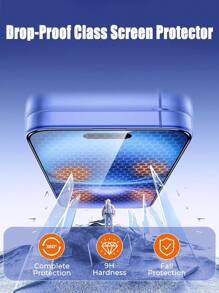 3 pièces/set Protecteur d'écran en verre trempé premium, compatible avec 16E/16 Pro MAX/16/15 Pro MAX/15/14 Pro MAX/14/13/12/11 Pro Max, Plus et Mini - Anti-rayures, Ultra-clair
