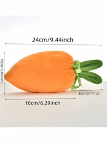 1pc Carrot Gift Bag Drawstring Pouch, Party Packaging, Easter