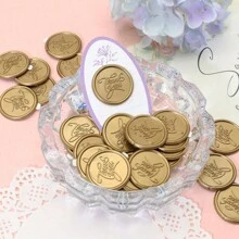 Thank You Wax Seal Stickers, 30 Pack Wax Stickers Envelope Wedding Invitation Seals, Bronze Gold/Silver Self Adhesive Wax Stickers For Party, Christmas, Envelope, Gift Wrapping