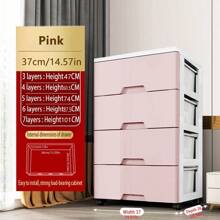 5/4/3/2/1 Drawer Style Storage Cabinet, Narrow Gap Side Shelf Unit, Multi-Layer Plastic Bedside Cabinet, Bathroom