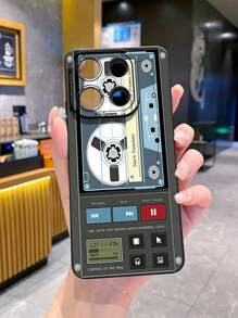 1 个磁带录音机相机防摔手机壳，兼容 Iphone/Galaxy/Infinix/Redmi/OPPO/VIVO//Realme - 黑色 - 查看 3