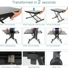 Extendable And Extendable Table, Functional Coffee Table For Kitchen, Dining Room, Living Room, Desk, Suitable For Dining Room With Small Space, Living Room, Kitchen, Study