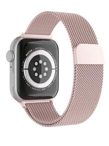 1 Stück Unisex Mailand gewebtes Edelstahl Magnetverschluss Apple Watch Armband, kompatibel mit 45/49/38/40/41/42/44mm Serien 1/2/3/4/5/6/7/8/SE