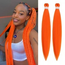 Regenbogen-Flechthaare, vorgedehnt, synthetisch, EZ-Flechthaare für knotenlose Zöpfe, Bohemien-Zöpfe, Mode-Festival, Rave-Party-Zöpfe