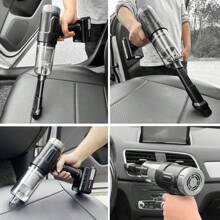 CascadeVac Odkurzacz bezprzewodowy o dużej mocy, podwójne zastosowanie w domu i samochodzie, mocne ssanie, odkurzacz ładowany przez USB, z różnymi akcesoriami, wielofunkcyjne narzędzie do czyszczenia szczelin