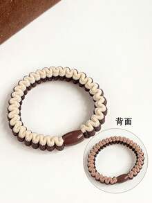 4pcs Plain Color Elastic Hair Ties, Versatile Scrunchies, Stylish Wavy Hair Bands, Women Hair Accessories ,Ponytail Holders ,Hair Elastics ,Hair Rubber Bands ,Hair Rope