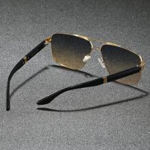 Óculos de Sol de Armação Grande Masculinos, Óculos de Proteção para Direção, Ciclismo, Pesca, Presente para Festa, Viagem e Negócios, Lentes Degradê para Férias na Praia, Ar Livre e Viagem