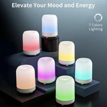 250ml Essential Oil Diffuser, Ultrasonic Aromatherapy Diffuser With Intermittent Timer, 7 LED Lights And Auto-Off Safety Switch