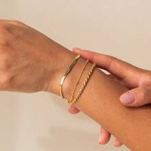 Kit 3 Pulseiras SEMI JOIA Banhada Ouro 18k Cordão Baiano Fio Liso Metalizada Conjunto Pulseira Feminina de Bolinha