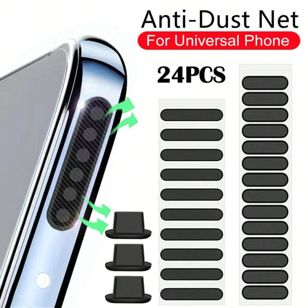 Universal Phone Dustproof Net Stickers Speaker Mesh Compatible With Iphone Anti Dust Net Sound Hole Charging Port Dust Cover Plug Dust Plug