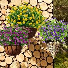 10pcs Artificial Christmas Decorations, UV-Resistant Fake Greenery For Outdoor, High-Quality Anti-Oxidation Boston Fern Real Touch Lifelike Plants, Home/Kitchen/Room/Wall Decor, Hanging Planter For Indoor/Outdoor Garden, Suitable For Halloween, Mother's Day, Valentine's Day Decoration Gifts Birthday Graduation,Garden Decor,Outdoor Plant,Gardening,Fake Flowers