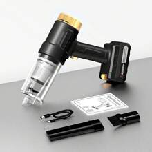 CascadeVac Odkurzacz bezprzewodowy o dużej mocy, podwójne zastosowanie w domu i samochodzie, mocne ssanie, odkurzacz ładowany przez USB, z różnymi akcesoriami, wielofunkcyjne narzędzie do czyszczenia szczelin