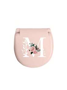 1pc Pink Sewing Tool Box With Pink Floral White Letters A-Z, Perfect Gift For Beginners Sewing: 1 Portable Mini Sewing Set - Foldable, Diy Sewing Supplies And Accessories, Suitable For Travelers And Emergency Clothing Fixators, Mini Needle Box Portable Small Needle Bag Sewing Tool Combination Set Hotel Supplies