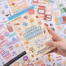 30Sheets/1213Pcs Scrapbook Stickers Cute Decals Fantasy Paper Stickers Book Different Patterns Decorative Material Aesthetic Stickers Multi-Element School Supplies For Cups Laptops Planners Journaling Supplies DIY Art Craft Planner Notebook Envelope Paper