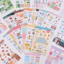 30Sheets/1213Pcs Scrapbook Stickers Cute Decals Fantasy Paper Stickers Book Different Patterns Decorative Material Aesthetic Stickers Multi-Element School Supplies For Cups Laptops Planners Journaling Supplies DIY Art Craft Planner Notebook Envelope Paper