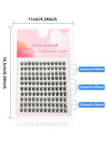 120pcs CC Curl Feathery Flare False Eyelashes, Ultra-Fine Stem Triple Cluster Lashes, Super Soft Reusable 11-13mm - CC - View 7