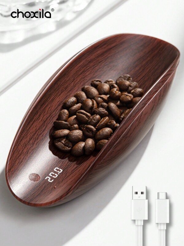 choxila 1 pièce Minicafé rechargeable, balance à thé, balance à bijoux, balance de précision 200g/0,1g pour café avec fonctions de minuterie et de tare, balance de cuisine digitale portable pour la rentrée scolaire