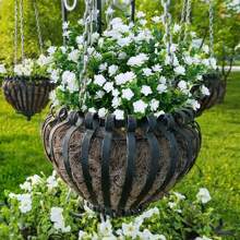 10pcs Artificial Christmas Decorations, UV-Resistant Fake Greenery For Outdoor, High-Quality Anti-Oxidation Boston Fern Real Touch Lifelike Plants, Home/Kitchen/Room/Wall Decor, Hanging Planter For Indoor/Outdoor Garden, Suitable For Halloween, Mother's Day, Valentine's Day Decoration Gifts Birthday Graduation,Garden Decor,Outdoor Plant,Gardening,Fake Flowers