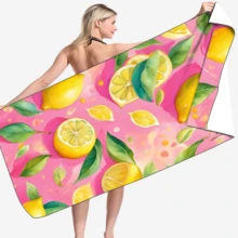 1 pièce Serviette de plage en fibre ultra-fine motif point de broderie. Serviette de plage à séchage rapide, serviette d'absorption de transpiration quotidienne, serviette de bain absorbante avec impression numérique. Serviette de bain extra-large pour plage, hôtel, natation, fitness en extérieur.
