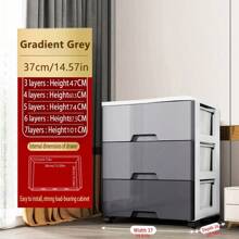 5/4/3/2/1 Drawer Style Storage Cabinet, Narrow Gap Side Shelf Unit, Multi-Layer Plastic Bedside Cabinet, Bathroom