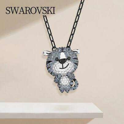 Swarovski Cute Tiger Necklace Female Men And Women Couple Necklace Birthday Gift 5623750