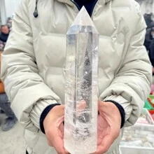 1pc Clear Quartz Crystal Tower - Hand-Polished Wand Point For Energy Balancing, Reiki & Home Decor | Perfect Gift For Christmas, Halloween, Thanksgiving, DIY Crafts, Jewelry Patterns