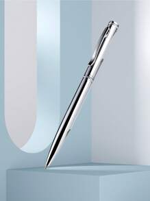 1 支商务风格不锈钢圆珠笔，全金属笔身，0.5 毫米旋转笔尖，厚重手感，高端礼品