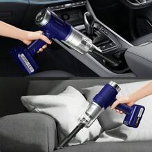 CascadeVac Odkurzacz bezprzewodowy o dużej mocy, podwójne zastosowanie w domu i samochodzie, mocne ssanie, odkurzacz ładowany przez USB, z różnymi akcesoriami, wielofunkcyjne narzędzie do czyszczenia szczelin