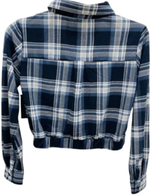 Blusa de cuadros - Azul y blanco - Ver 2