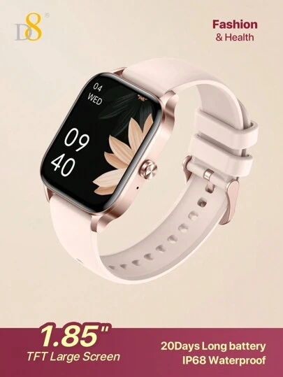 Reloj inteligente D8 para hombres/mujeres (responder/hacer llamadas), Smartwatch 2024 HD de 1.85" Rastreador de actividad física, talla grande de 100 deportes IP67 a prueba de agua, Monitor de sueño/Podómetro/Calorías, Reloj de fitness para Android e iOS, es adecuado como regalo de aniversario o cumpleaños para sus seres queridos