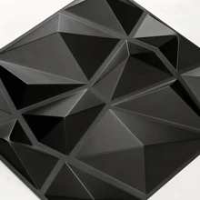 Wzmocniona wersja 3D Panel ścienny z PVC w kolorze Diamond Desian, 30 cm X 30 cm Matowa biel/czarny. Przyjazny materiał, bezwonny, lekki, łatwy w montażu, ognioodporny, wodoodporny i odporny na wilgoć, odpowiedni do dekoracji ściennych w wystroju domu, dekoracji pokoju, dekoracji łazienki. Dekoracja sypialni i dekoracji salonu.