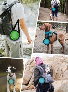 1pc Outdoor Dog Bowl Wholesale Portable Pet Foldable Bowl Slow Feeding Silicone Hanging Dog/Cat Bowl Water Cup Pet Feeding Bowl,Cat Mom,Dog Mom,Catlover,Doglover, Best Cat Mom ,Best Dog Mom Water Bottle Camping